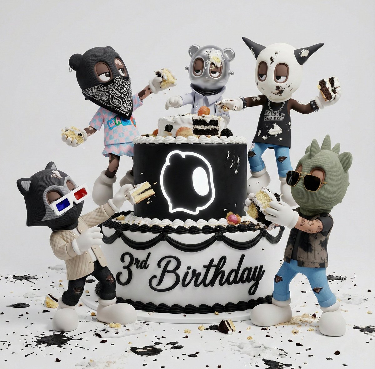 Happy 3rd Birthday to all Beasts <a href="/akidcalledbeast/">a KID called BEAST</a> 🎂

Congratulations to <a href="/Rafsby/">Rafsby | a KID called BEAST</a>, Team &amp; Community for being at it everyday &amp; still keeping it banging 🖤