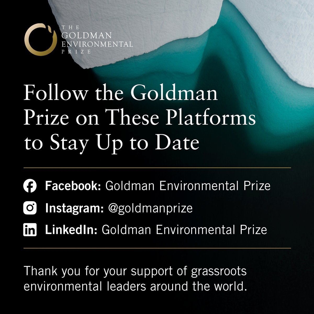 The Goldman Environmental Prize tweet media