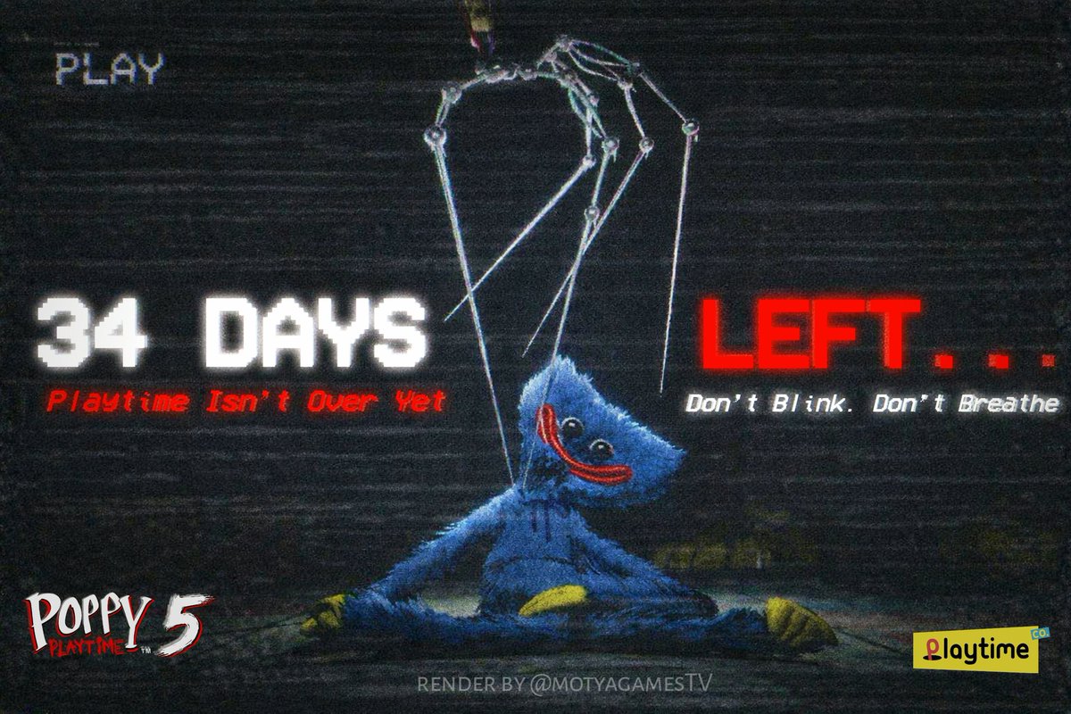 mascotmassacre's tweet photo. 🔎 Poppy Playtime Chapter 5: Broken Things Releases in 34 DAYS (5 weeks)

👀 What's the thing about this chapter that is keeping you the most EXCITED!!?

#PoppyPlaytime #PoppyPlaytimeChapter5 https://t.co/uevbsxuVlJ