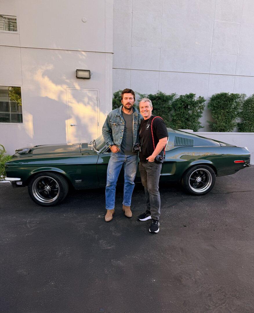 bsklenarpics's tweet image. Brandon Sklenar behind the scenes of a photoshoot for Manfred Baumann’s book in Los Angeles, California.