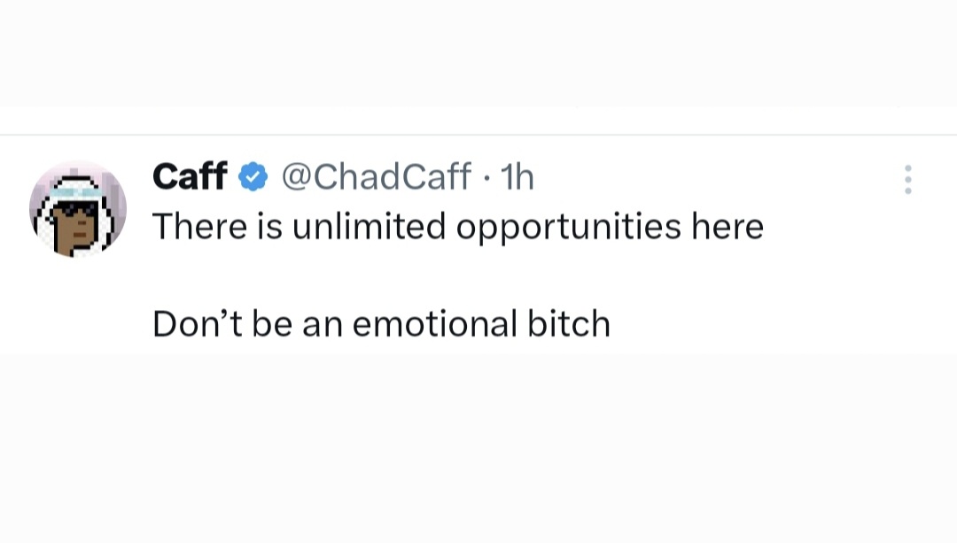 Takeaways from the infofi debacle:

▸ Be early 
▸ Take profit
▸ Narratives evolve
▸ Make the most out of it while you can

▸ Never base your personal brand on a meta
▸ Never make a crypto project your identity if you are not team member 

▸ Be skillful
▸ Be versatile 
▸