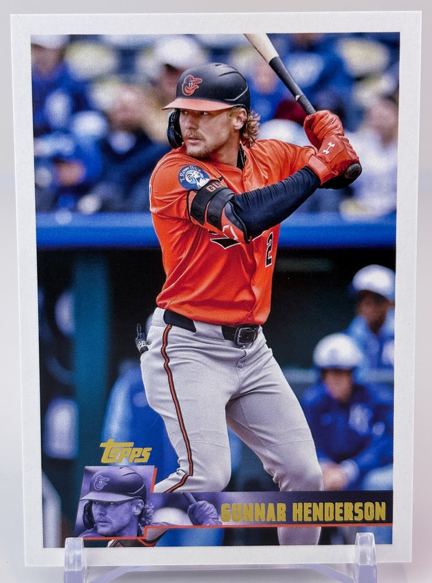 CDB_SportsCards's tweet photo. 2025 #Topps #Archives Design #Variation SP #104 Gunnar Henderson Missing Logo #Orioles #OnSaleNow https://t.co/Wh48fCaNFT