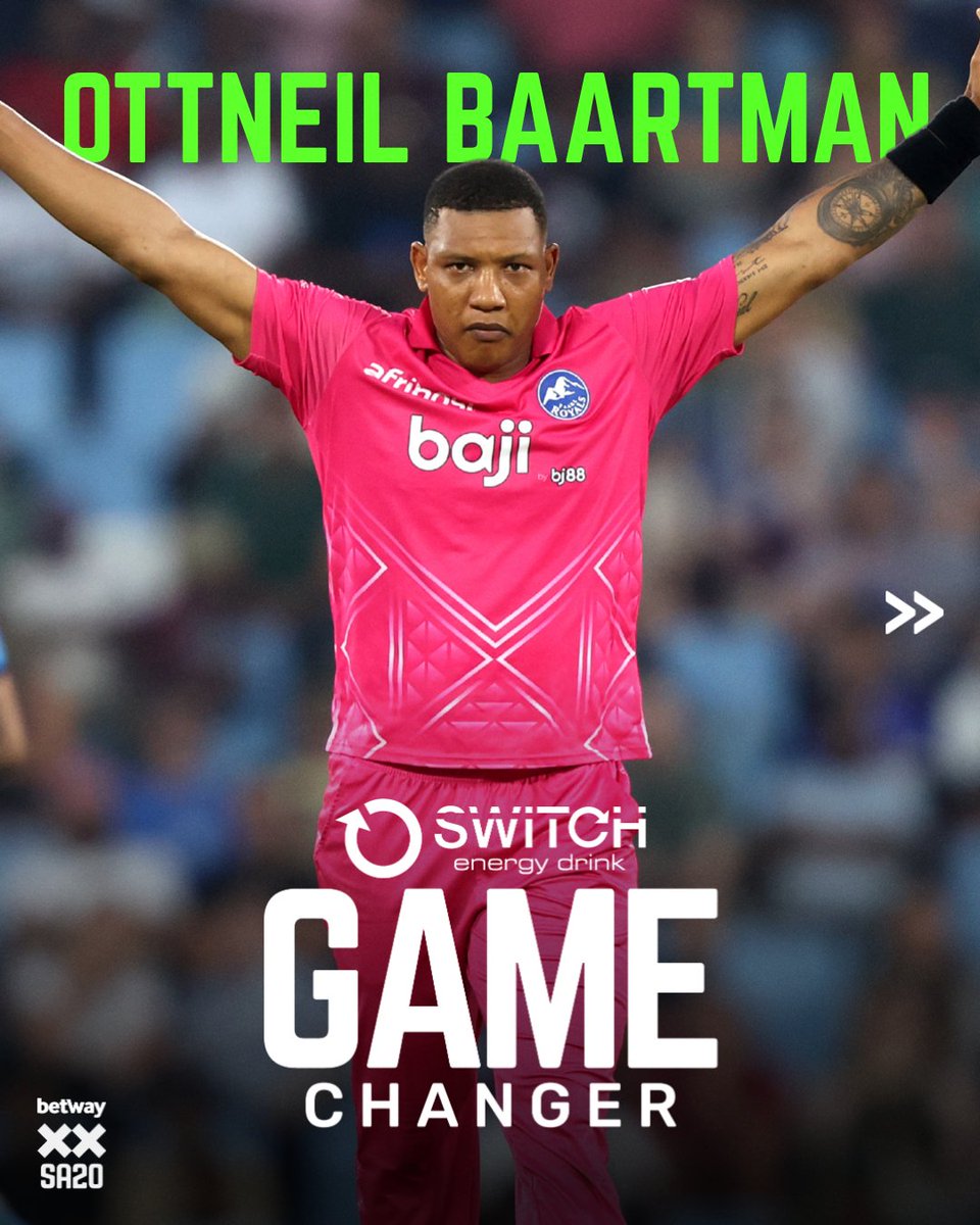 SA20_League's tweet photo. A hattrick to flip the script and the Switch Game Changer. π
#BetwaySA20 #PCvPR #WelcomeToIncredible https://t.co/wHMntJjY4B
