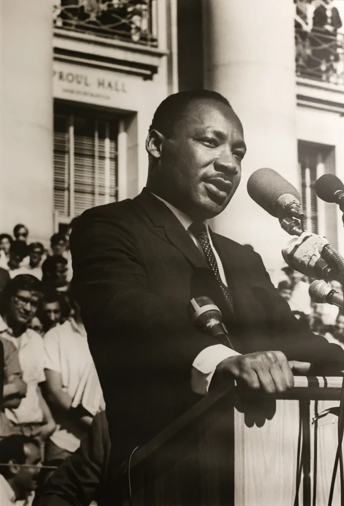 Martin Luther King Jr. speaks at UC Berkeley.