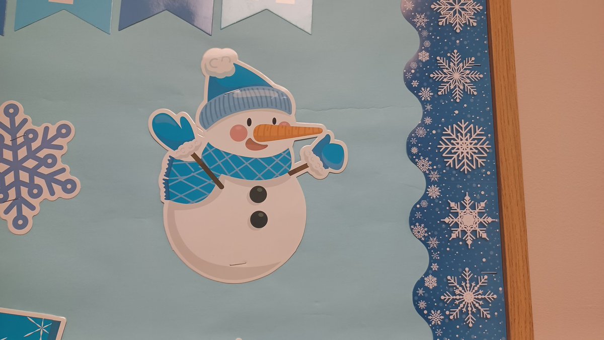 ForSubways's tweet image. Snowman blue school screen