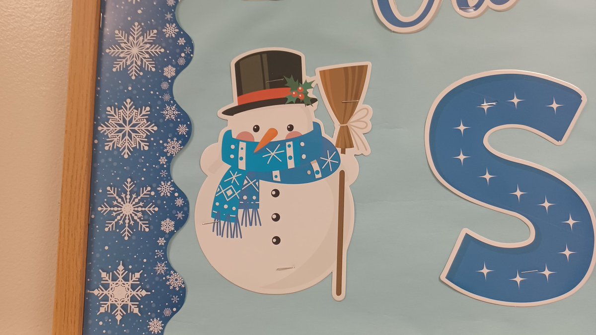 ForSubways's tweet image. Snowman blue school screen