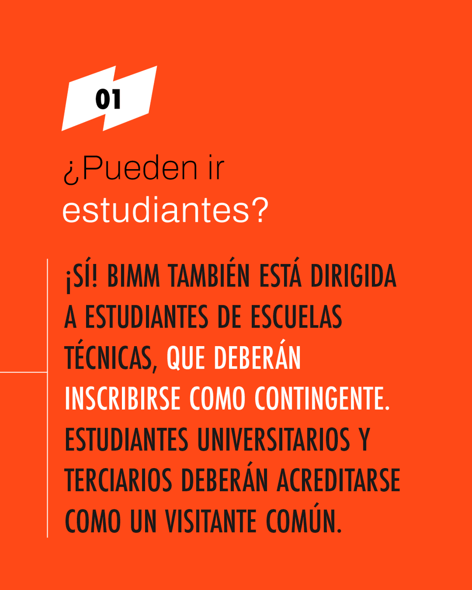 ⚠️ Pronto anunciaremos la manera de inscribir contingentes de estudiantes de escuelas técnicas para visitar BIMM. ¡Quedate atento a nuestras redes oficiales!