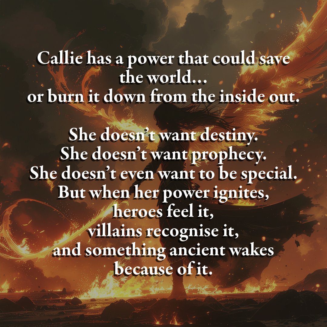 The question isn’t what Callie is.
The question is what she’ll become.
pre-order here -
mybook.to/PhoenixWillRise

#FantasyHooks #DarkFantasyBooks