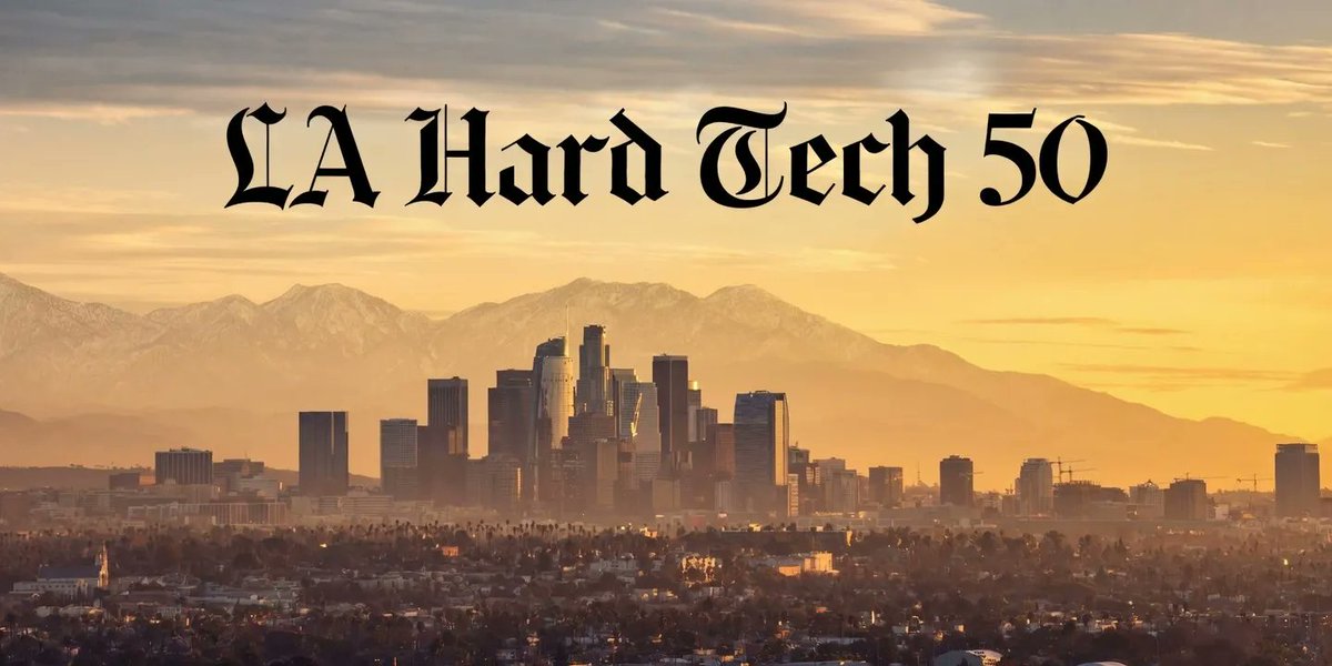 Apex_Satellites's tweet photo. We’re proud to be included in the 2025 LA Hard Tech 50, and especially excited to be one of the seven companies that received unanimous votes from across the community.

Congratulations to all of the teams on this year’s list. Los Angeles continues to prove it’s one of the most important places in the world to build hard tech, with a depth of engineering talent and industrial capability that’s hard to match anywhere else in the world.

Being included alongside companies pushing the frontier of aerospace, defense, energy, and manufacturing is a meaningful signal that Apex’s productized, mass-manufacturing approach is resonating across the industry.

Thanks to @upfrontvc, the investors who took the time to vote, and the broader LA hardware community that continues to raise the bar.

See the full list here: https://t.co/Tzred8SdAx