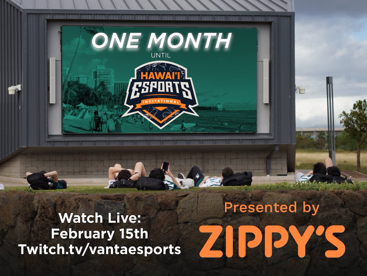 Officially one month from representing the mainland in the Hawai'i Esports Invitational! 

The Spartans are defending Smash Champions.

#Zippys #EsportsHawaii #HawaiiEsportsInvitational #VantaEsports #UHWestOahu