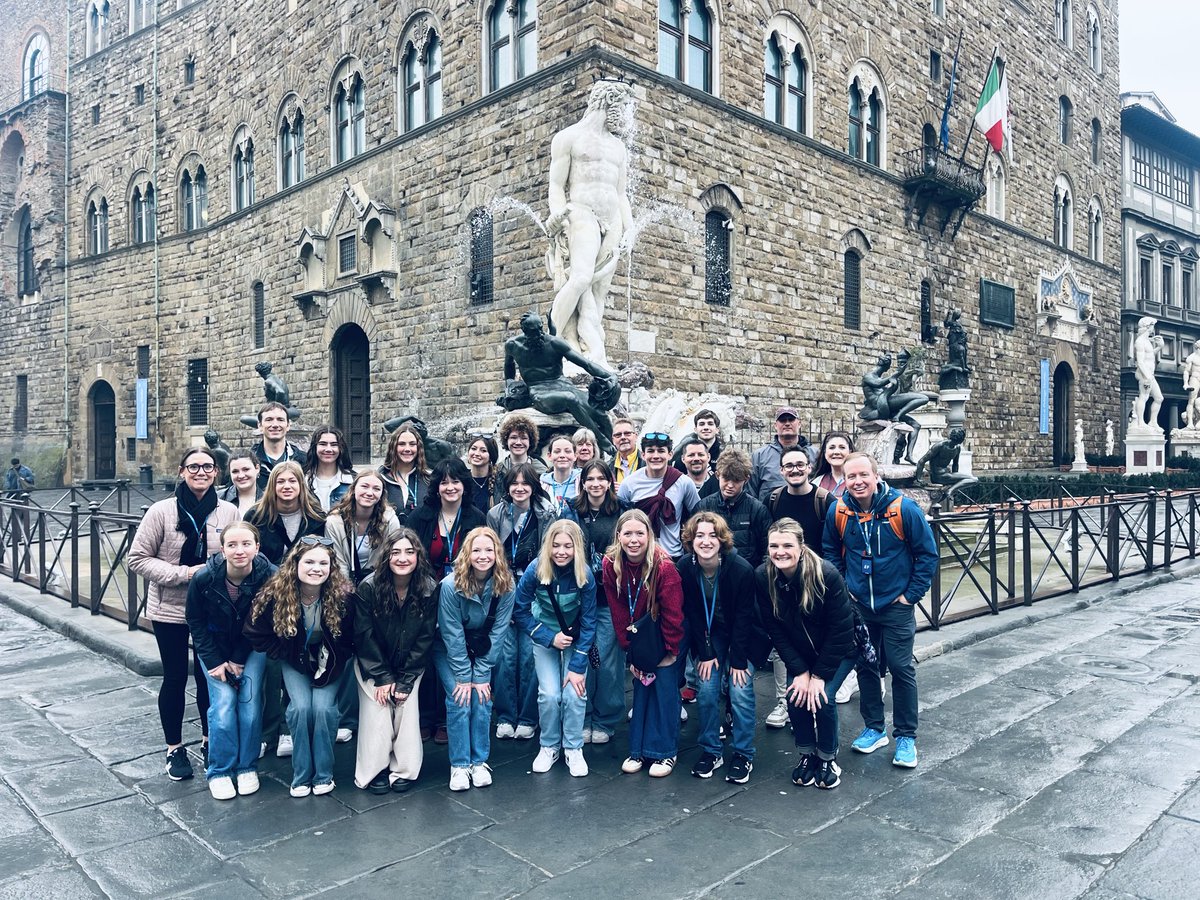 CoachWillems's tweet photo. That’s a wrap for Europe Trip J-Term 2026, finishing in Florence - an incredible day with the #BestStudents who have been a JOY to watch grow & learn on this trip! #GoMVStangs https://t.co/6ABxXL0QpN