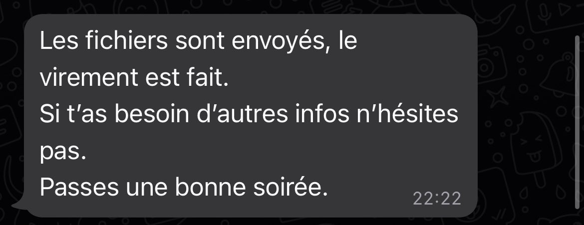 farookbka's tweet image. Client 5000€.                            Client 50€.