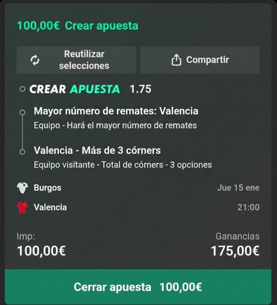 BulPicks_'s tweet photo. Copa del Rey, Serie A y Bundesliga. 🏆

1️⃣ 🇩🇪 Augsburgo 🆚 Unión Berlín: Error estadístico grave.
2️⃣ 🇮🇹 Como 🆚 AC Milan: Valor matemático puro.
3️⃣ 🇪🇸 Burgos 🆚 Valencia: Jerarquía y lectura de partido.

🎁 Y una Funbet Cuota 25 en Telegram.

Los 3 pronósticos en la foto👇📸 https://t.co/cHJxjfz3jf