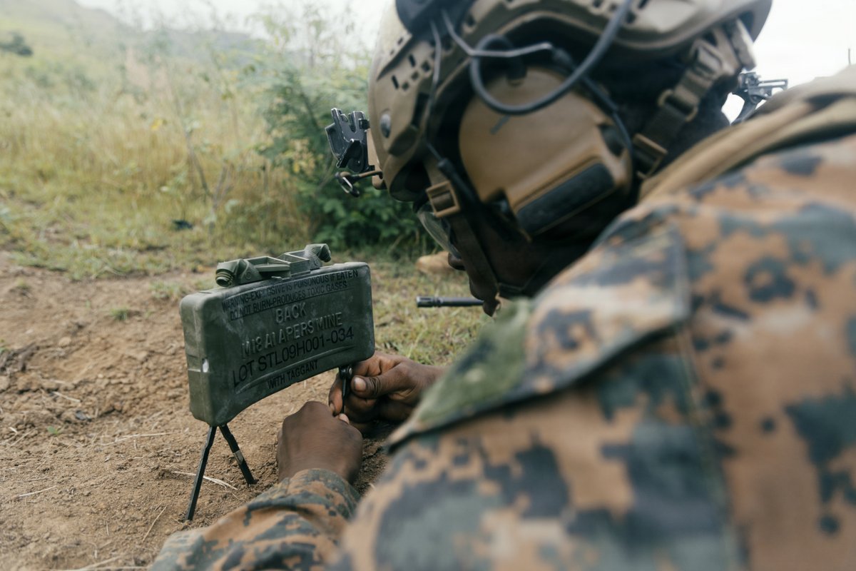 USMC's tweet image. #Marines with @22nd_MEU complete a demolition range on Camp Santiago, Puerto Rico. 

U.S. military forces are deployed to the Caribbean in support of the @Southcom, @DeptofWar-directed operations, and @POTUS priorities to disrupt illicit drug trafficking and protect the homeland.…