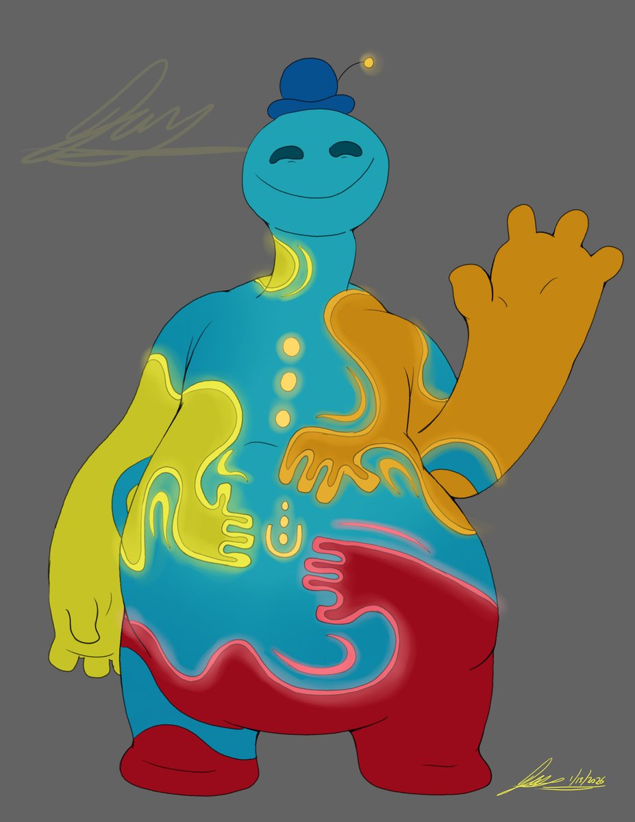 JayJayfan90s's tweet image. Wanted to try out drawing Doey in the cyber au style. A special case where three souls houses a single host. Also it's my first time drawing him. #poppyplaytimeau #doeythedoughman