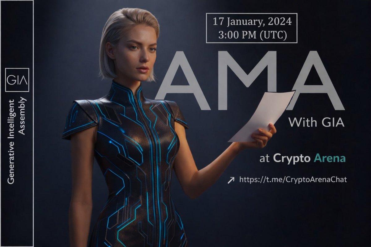 CryptoArena_Co's tweet image. 🎙️ Join us for the next @Telegram #Text AMA with GIA Fashion.

🕰️ 17th January at 03:00 PM UTC.
🏆 Prize ~ $50 USDT
🏘 Set reminder: t.me/CryptoArenaChat

1⃣ Follow @CryptoArena_Co &amp;amp; @GIAFashionAI
2⃣ Like &amp;amp; RT
#CRYPTOARENA #GIAFashion #AMA #TELEGRAM_TEXT #NFA #DYOR