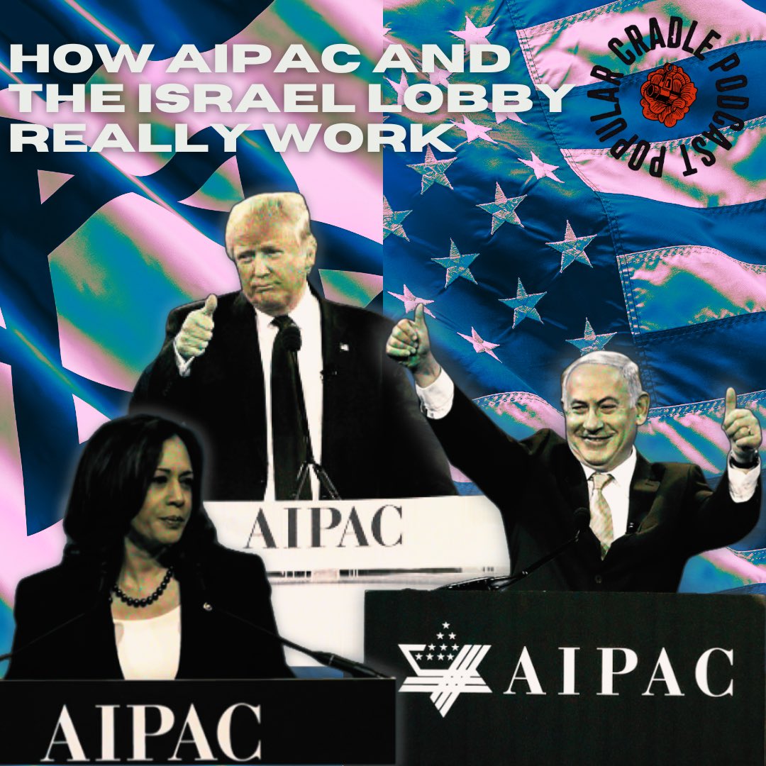 popularcradle's tweet photo. It’s not America First vs. Israel First—it’s ruling class vs. the rest of us. New ep with the @AIPACout campaign on how AIPAC works on war-making + profiteering, kneecapping democracy, &amp; advancing the U.S. and Israel's interests around the world.

Spotify: https://t.co/A6ciUmvJG2 https://t.co/glIVPIJR6c