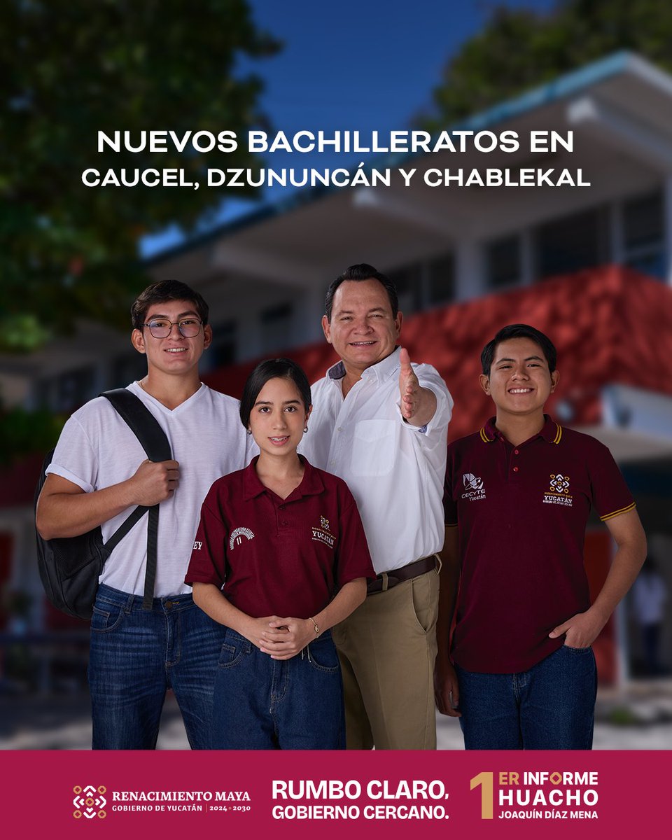 🎓 Con #RumboyCercania se fortalecen las condiciones
para que las juventudes concluyan sus estudios, con
escuelas cercanas y mejores espacios.

yucatan.gob.mx/informe