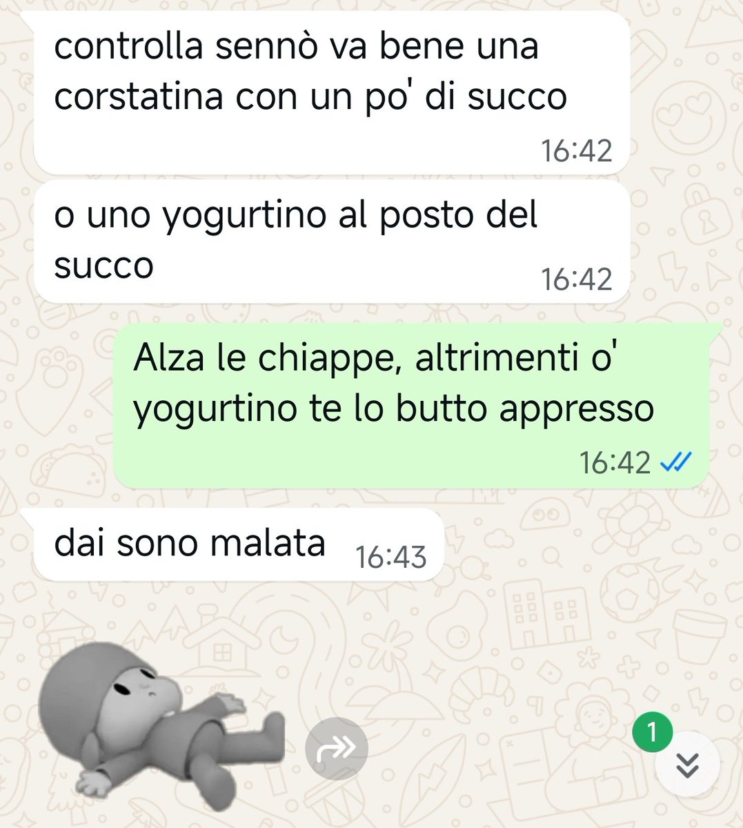 cesare72's tweet image. La 17enne mi fa le ordinazioni dalla sua cameretta.
(P. S. Non è malata)