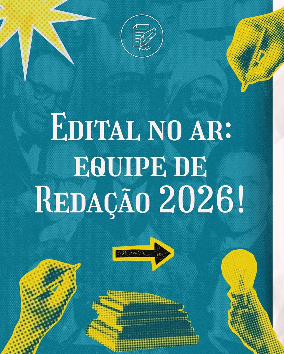 ufpecac's tweet image. Redação do Portal - UFPE abre vagas para monitores e professores de redação. Este é pra você, apaixonado por ensinar e quer ajudar estudantes da rede pública a conquistarem a vaga na universidade. Edital e inscrição: bit.ly/4sCrRrv

Instagram: instagram.com/redacaoportal