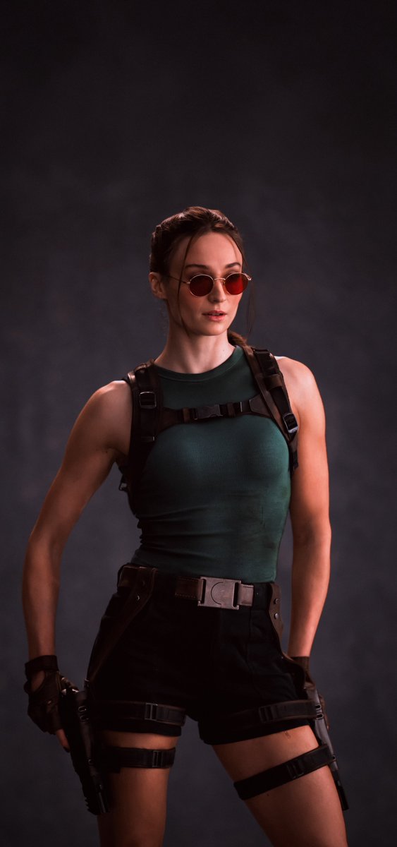 Sophie Turner as Lara Croft Wallpaper!