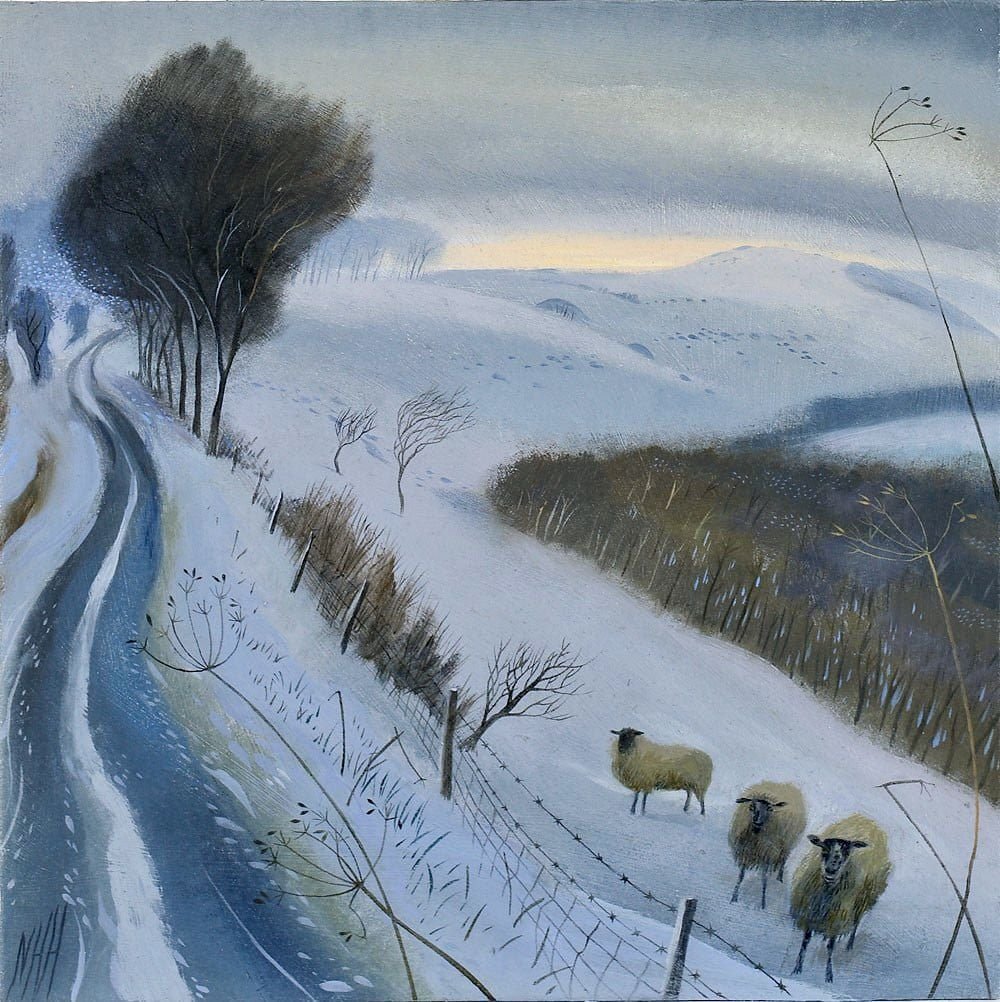 marysia_cc's tweet image. Nicholas Hely Hutchinson (b.1955) 
Winter Morning by the Top Road