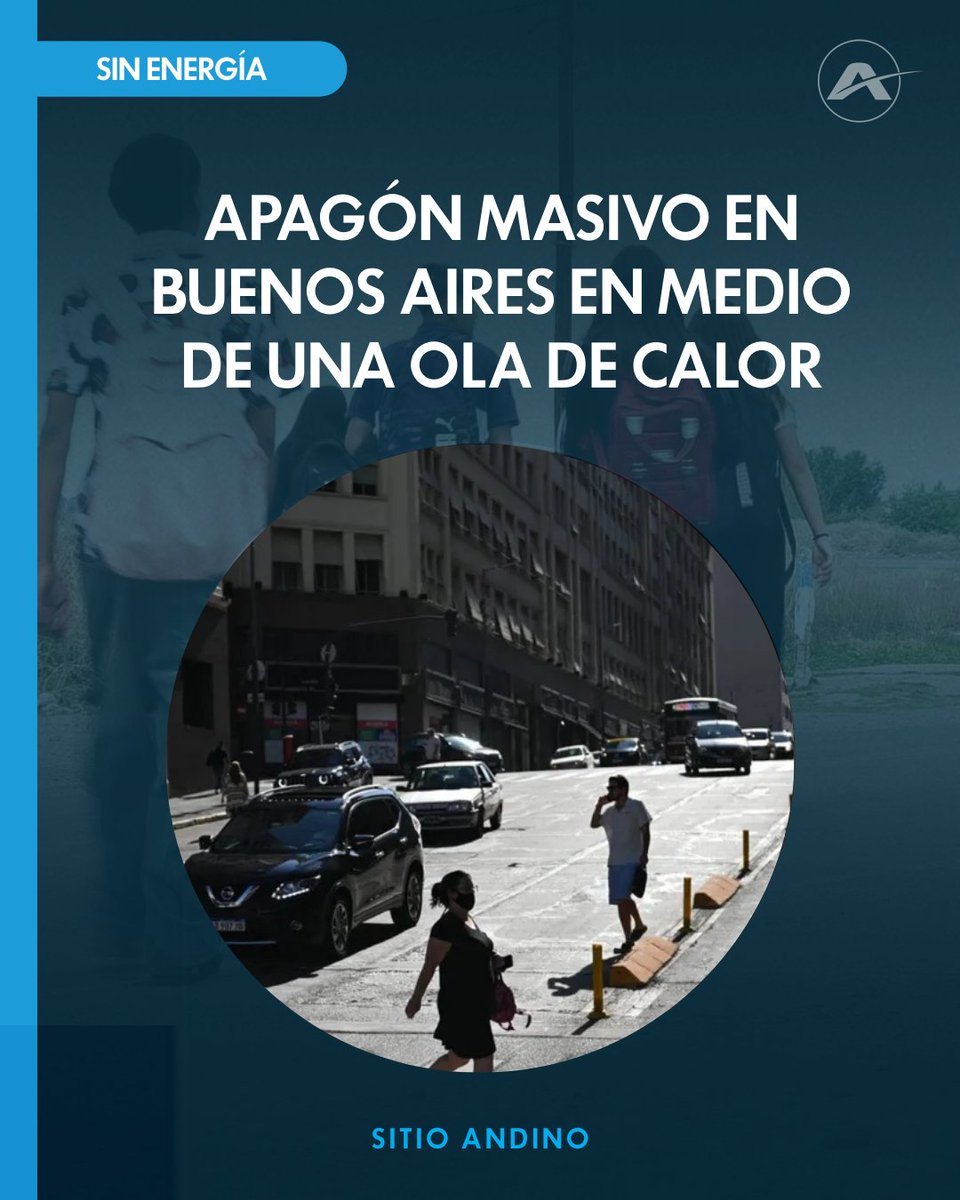 #SinLuz | ⚡️ Apagón masivo en Buenos Aires

📌 Miles de usuarios de Edenor se encuentran sin suministro eléctrico en distintos barrios de la Ciudad de Buenos Aires y el AMBA, con una sensación térmica que supera los 36°C.

Hilo 👇