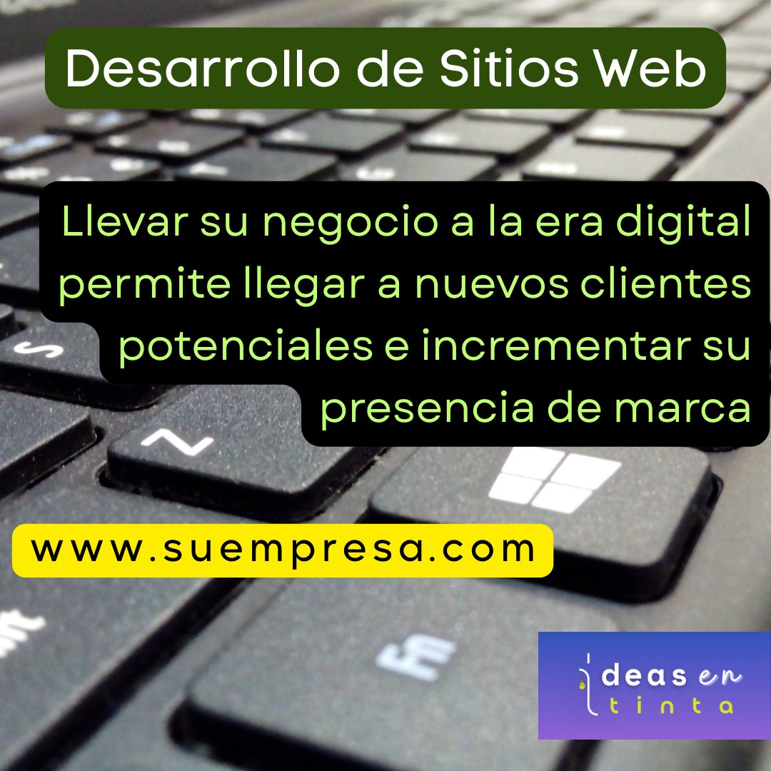 ideasentinta's tweet photo. Contar con un sitio web es una gran herramienta de comunicación para dar a conocer a sus clientes los servicios y/o productos que ofrece y del cual se les puede brindar: mayor información, promociones vigentes y estrategias de mkt

https://t.co/fZHllslT1f
#comunicamos #tus #ideas https://t.co/ZgWHmKrC6G