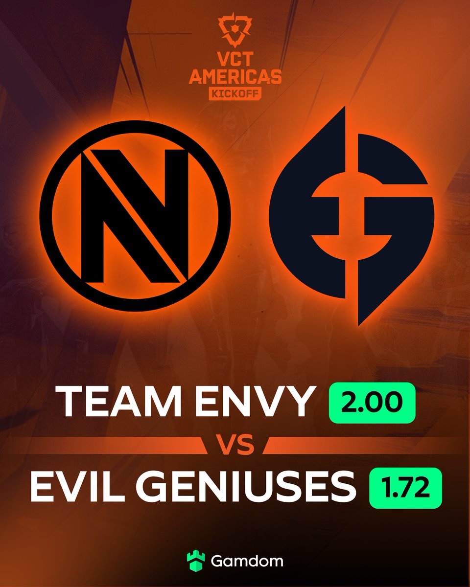 ¡Hoy arranca el #VCTAmericas Kickoff 2026 y no hay mejor forma de empezar! 🔥

Team Envy vs Evil Geniuses ⚔️

¿Podrá Keznit darle la victoria a Envy hoy?
