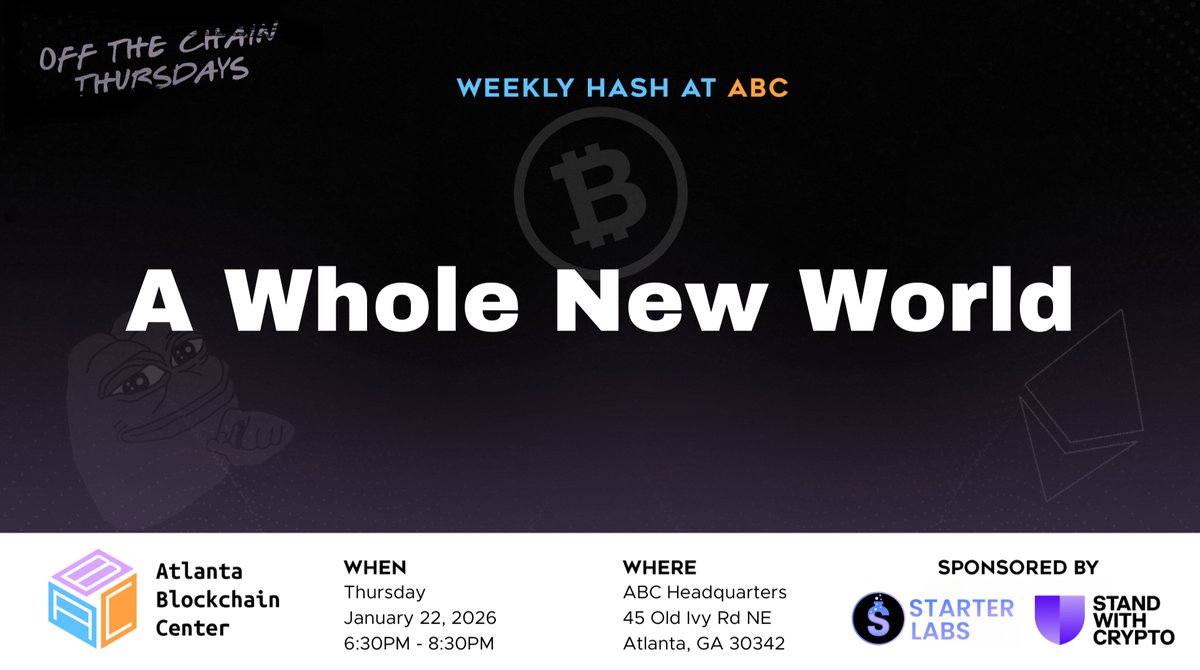 Atlanta Blockchain Center (@AtlantaChain) / Posts / X