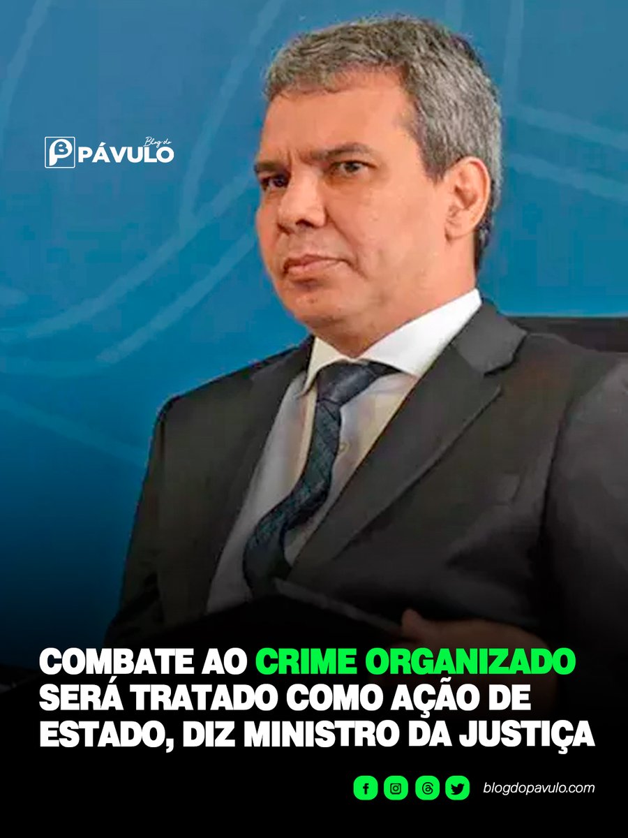Blogdopavulo's tweet image. Combate ao crime organizado será tratado como ação de Estado, diz ministro da Justiça 

blogdopavulo.com/combate-ao-cri…