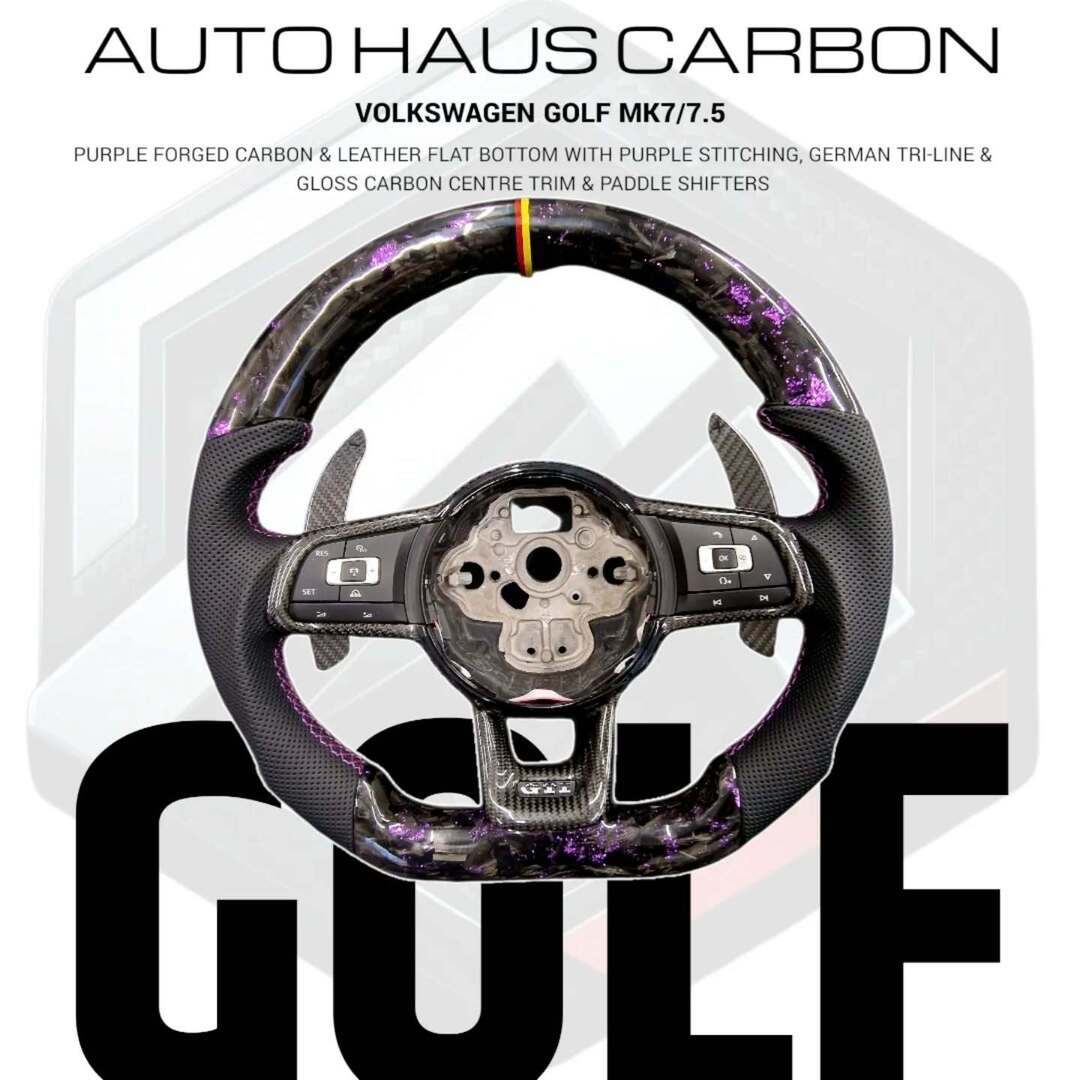 Volkswagen Golf MK7/7.5 Wheels in Stock! DM us for a deal before they go into our clearance sale! 🤯 

#volkswagengolf #golf7 #golfgti #golf #carbonfibre

🫆 Custom-Built Steering Wheels to your Specifications 
Huge Range of Carbon Fibre, Leather or Alca… instagr.am/p/DTiw_ekjGWY/