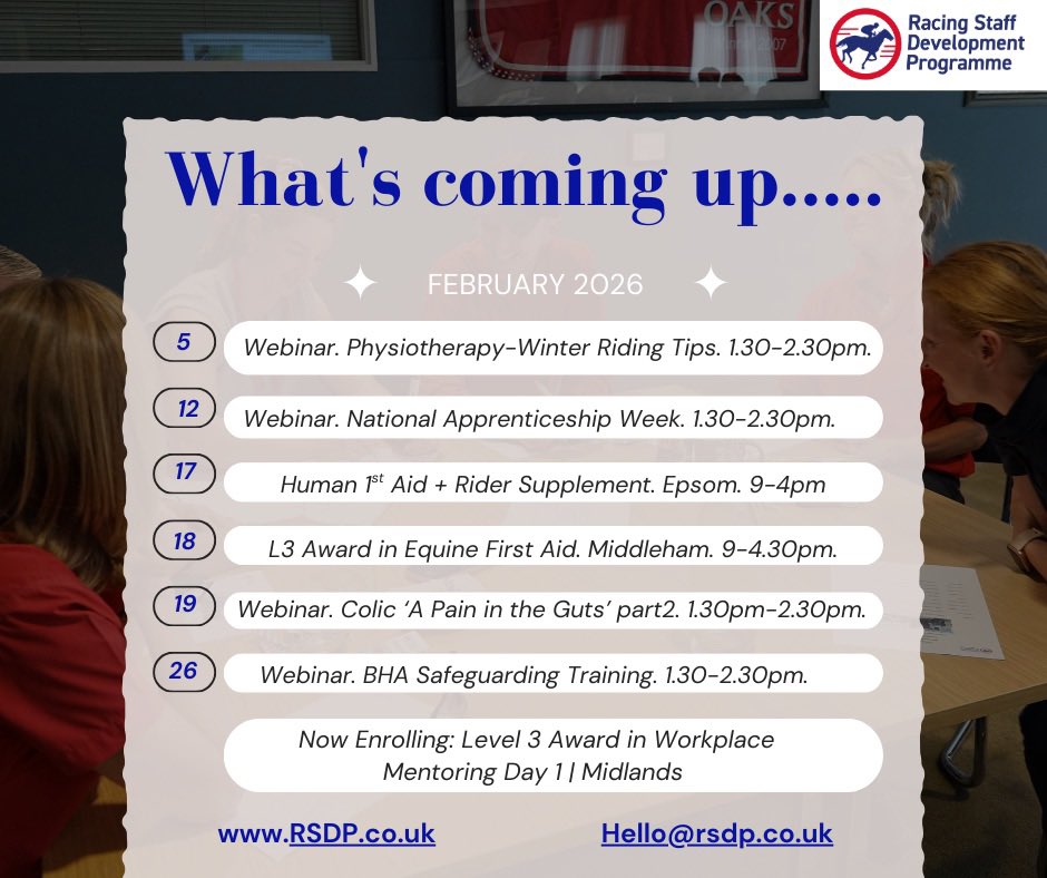 Racing staff development programme tweet media