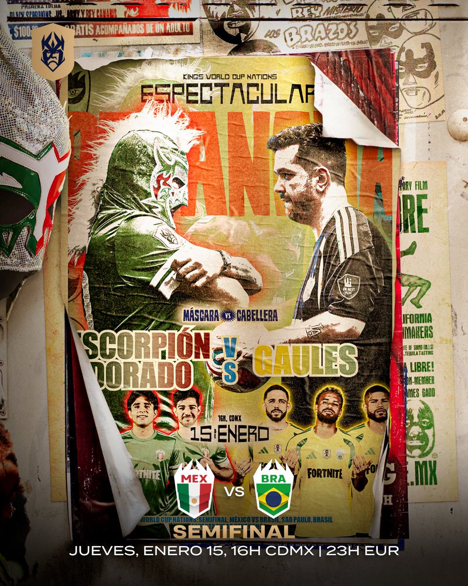 𝑳𝒂 𝒄𝒂𝒓𝒕𝒆𝒍𝒆𝒓𝒂 𝒅𝒆 𝒉𝒐𝒚: 𝐑𝐞𝐯𝐚𝐧𝐜𝐡𝐚. 𝐒𝐞𝐦𝐢𝐟𝐢𝐧𝐚𝐥. 𝐌𝐚́𝐬𝐜𝐚𝐫𝐚 𝐯𝐬 𝐂𝐚𝐛𝐞𝐥𝐥𝐞𝐫𝐚. 𝐄𝐬𝐜𝐨𝐫𝐩𝐢𝐨́𝐧 𝐯𝐬 𝐆𝐚𝐮𝐥𝐞𝐬. 𝐌𝐞́𝐱𝐢𝐜𝐨 𝐯𝐬 𝐁𝐫𝐚𝐬𝐢𝐥.