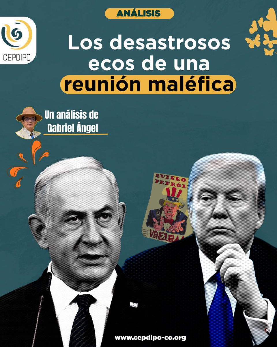 🤔 El 29 de diciembre tuvo lugar en Mar-a-Lago, la residencia de Trump en Florida, la cumbre entre el presidente de los Estados Unidos y el primer ministro israelí Benjamín Netanyahu. 

🔗Amplia el análisis en el link
cepdipo-co.org/los-desastroso…