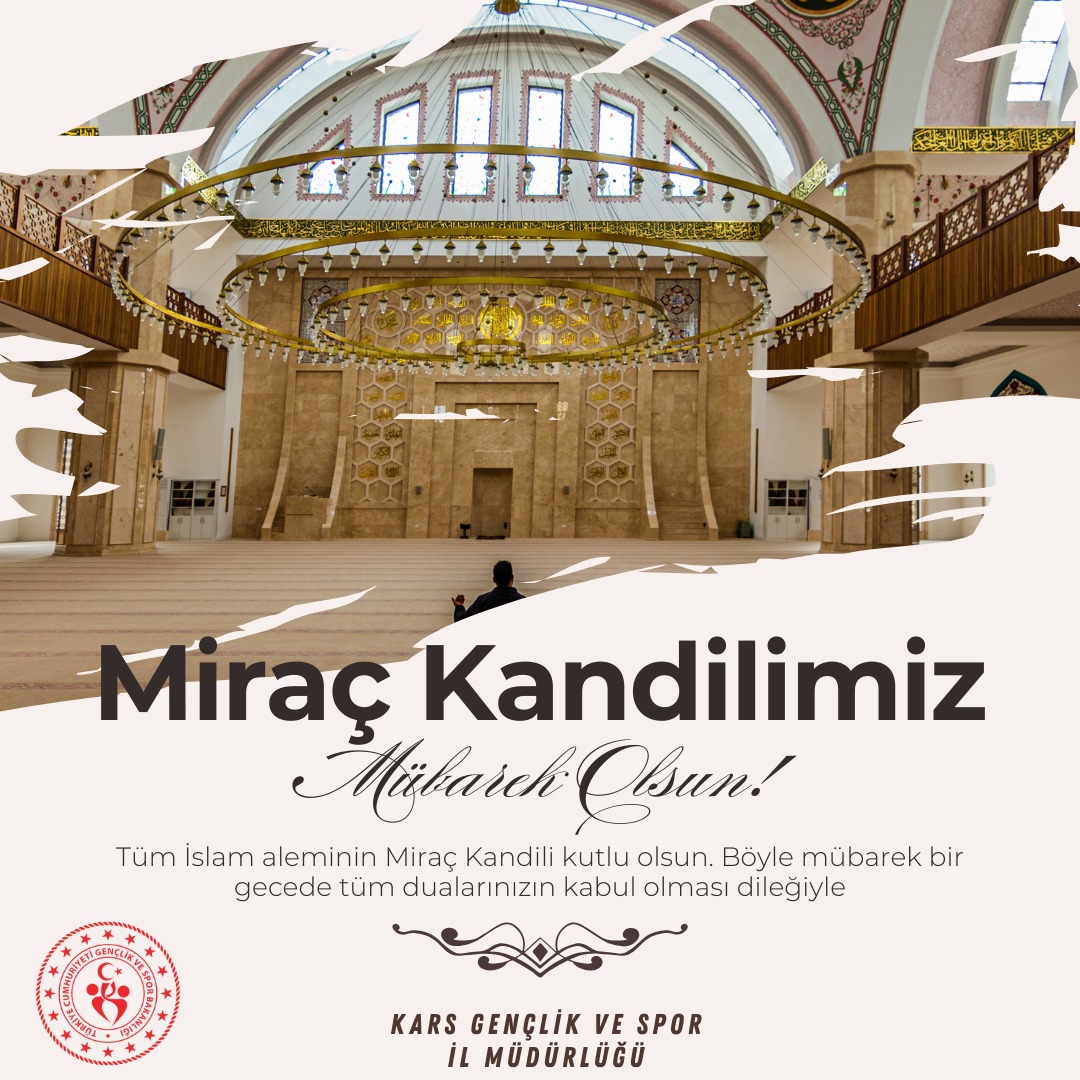 🌙✨ MİRAÇ KANDİLİMİZ MÜBAREK OLSUN ✨🌙
Peygamber Efendimiz Hz. Muhammed’in (S.A.V) Allah’ın huzuruna yükseldiği bu mübarek gecenin;
ülkemize, milletimize ve tüm İslam âlemine hayırlar getirmesini diliyoruz.
