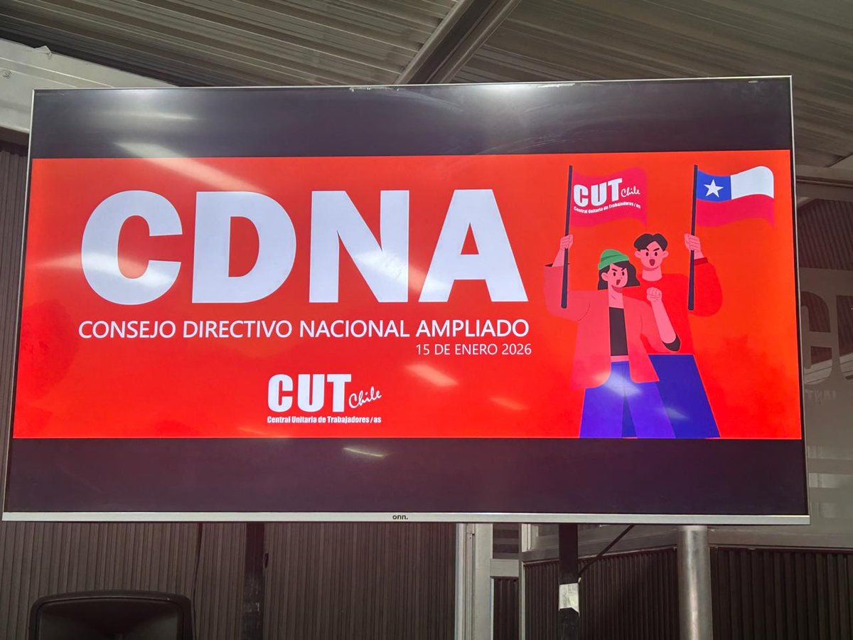 Hoy desde 9 horas se realiza Consejo Nacional Directivo Ampliado <a href="/Cutchile/">CUT Chile ✍️🗳</a> en que participamos con nuestros consejer@s nacionales <a href="/gloflowers/">gloria flores</a> y Juan Vera. Se debate agenda laboral #2026, PDL #negociaciónramal Pdta Gloria Flores informa del trabajo de Secretaría Salud Privada CUT