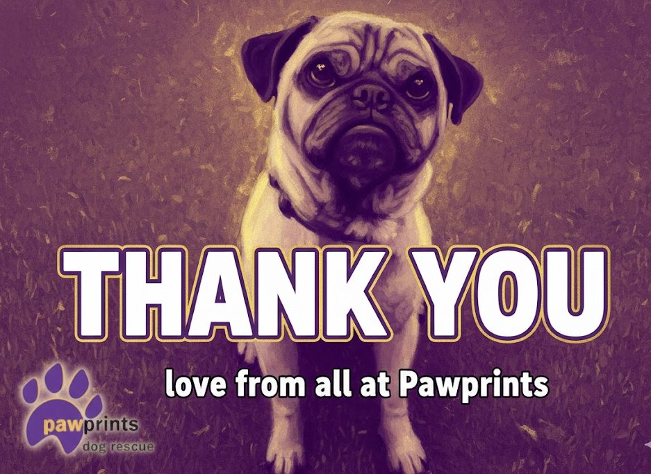 PDRescue's tweet photo. £25,000-amazing! 🐾
£1-amazing! 🐶
A donation to the shop-amazing! 👚
A share, a retweet (your time)-amazing! 💜

Every gift counts. Every gift saves dogs’ lives.

Thank you for being part of #TeamPDR. ❤️

#DogRescue #PurpleArmy #rescuedogs #Grateful #KindnessMatters https://t.co/kyBOofw2RC