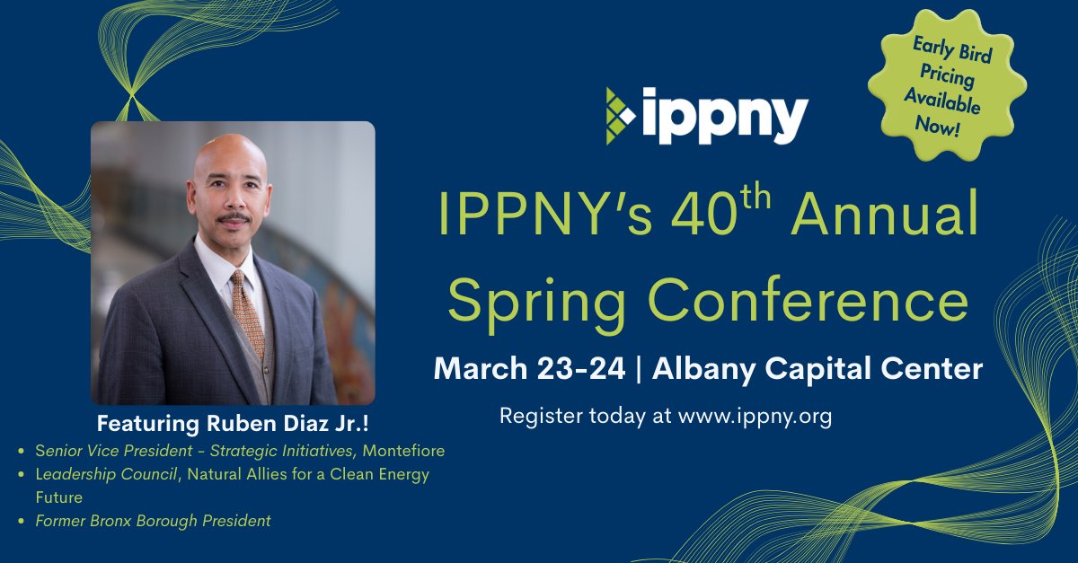 Introducing the luncheon keynote speaker for our 40th Annual Spring Conference, Ruben Diaz Jr.!

Don't miss out and join us on March 23-24 at the <a href="/AlbanyCapCenter/">AlbanyCapitalCenter</a>! Sign up early and take advantage of our early bird pricing!

Learn more at ippny.org
