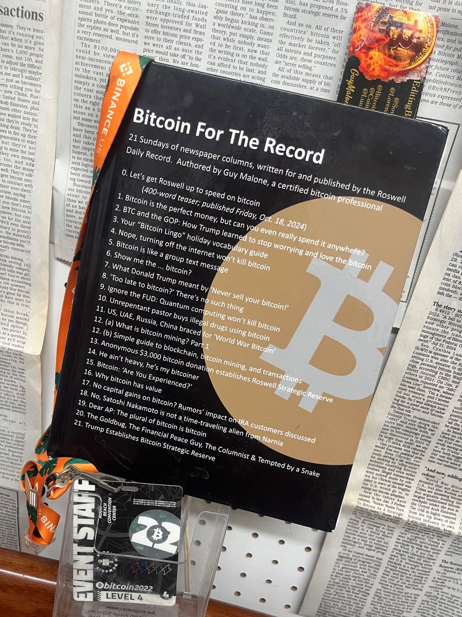 Called it: my 2024 @RDRNews column, World War Bitcoin My first 21 Sundays  of columns are available as a hardback, published locally in Roswell: DM  for details