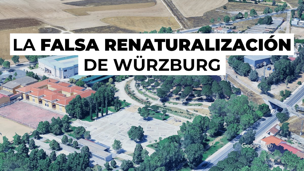 ¿Reverdecer un parque es cambiar baldosas grises por otras verdes? ❌ Esto no es serio. 

La reforma anunciada por el Gobierno municipal para el parque de Würzburg es otro ejemplo de la 'propaganda verde' del PP en #Salamanca.

¿Por qué? Te lo contamos ⬇️🧵