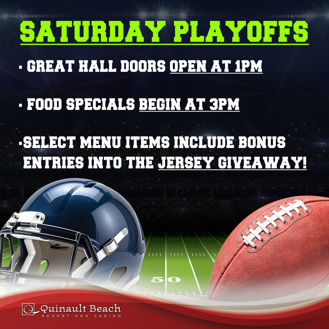 QBRC's tweet image. Join us in the Great Hall on 1/17!

 - Broncos/Bills 1:30 PM &amp;amp; Seahawks/49ers 5PM
 - Doors open at 1PM
 - Food starts at 3PM
 - Earn bonus entries into jersey giveaways

-One at the end of the first game
-One at halftime of the Seattle game
-One at the end of the Seattle game