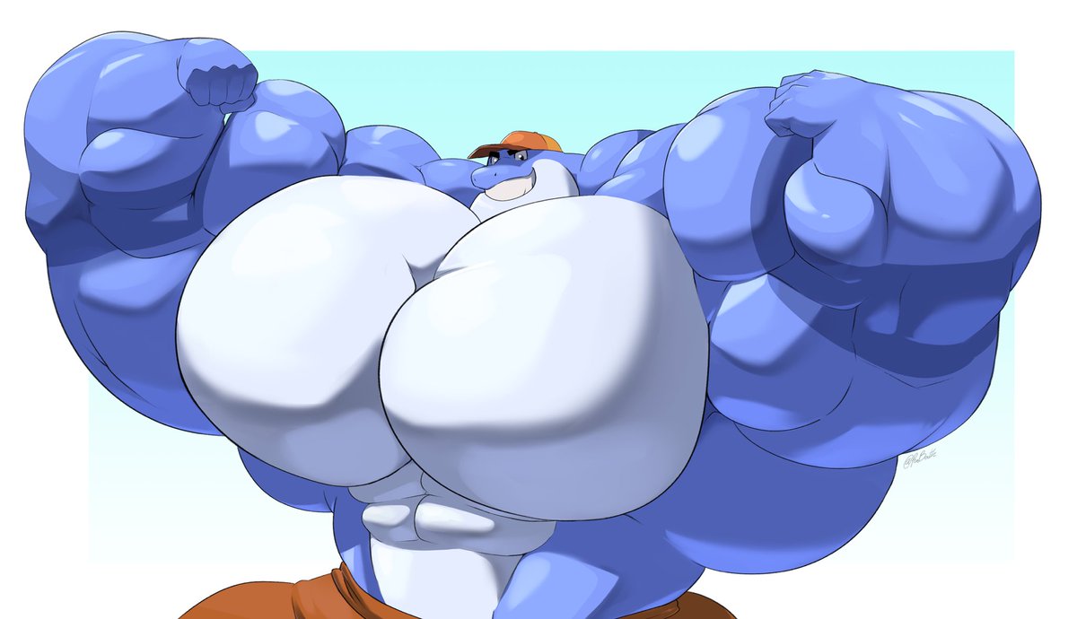 BigZingah's tweet photo. With great power, comes great WHALE-sponsibilities, and Lenny’s here to show that for you all with his titan-sized arms! 💪🐋💙
Cømm done by @PenBeetle 💕 https://t.co/mukwlmd72p