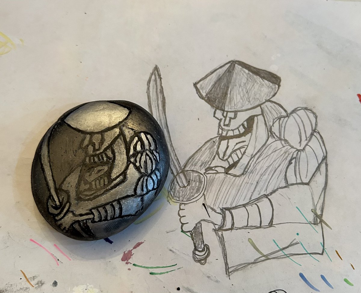 therocksofages's tweet image. Merauder Master Killer #handpaintedrocks #rockpainting #merauder #masterkiller