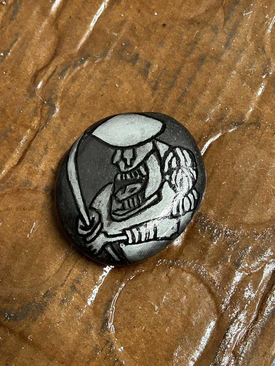 therocksofages's tweet image. Merauder Master Killer #handpaintedrocks #rockpainting #merauder #masterkiller