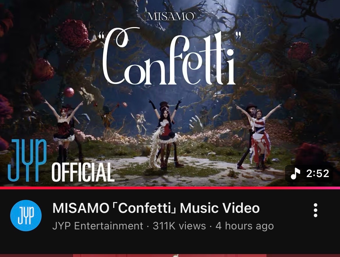 misamostreams's tweet photo. #MISAMO's "Confetti" has surpassed 311,000+ views in 4 hours and 50 minutes on Youtube! 🏎️

LETS REACH 1M &amp; 2M FAST 🚨🚨‼️ https://t.co/osP0iEVTTU