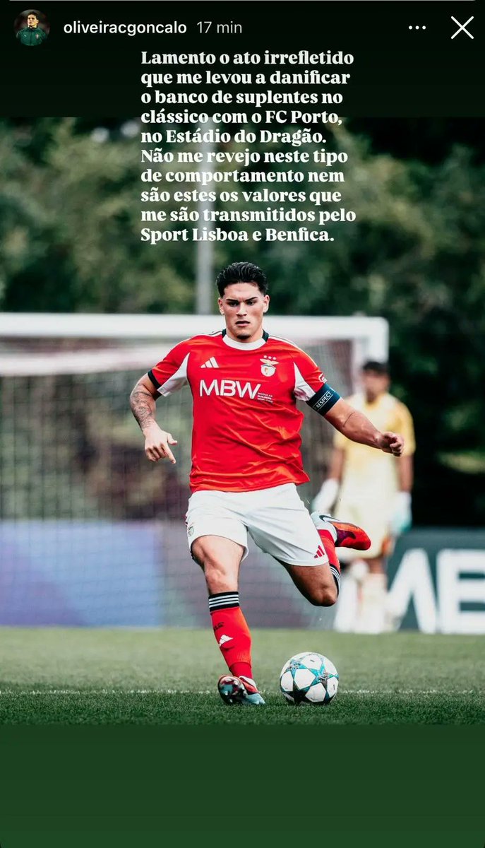 CabineSport's tweet photo. 🚨 Gonçalo Oliveira pede desculpa: https://t.co/2mlDZQhk3I