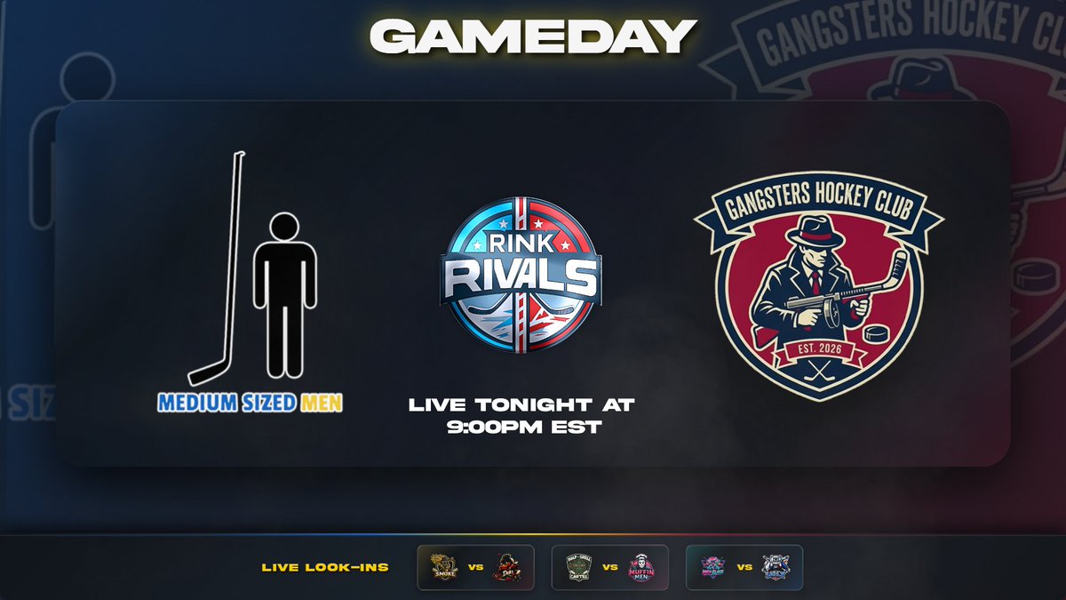 IT'S THURSDAY. YOU KNOW WHAT THAT MEANS.

That's right  @Member it's GAMEDAY. After a wild opening night we have Hoodler's 1-2 @Gangsters Hockey Club  taking on Huge's 1-1-1 <a href="/Medium/">Medium</a> Sized Men 

Catch Scribles with his all new SCRIBLES SPOTLIGHT at 845pm before hitting the action!