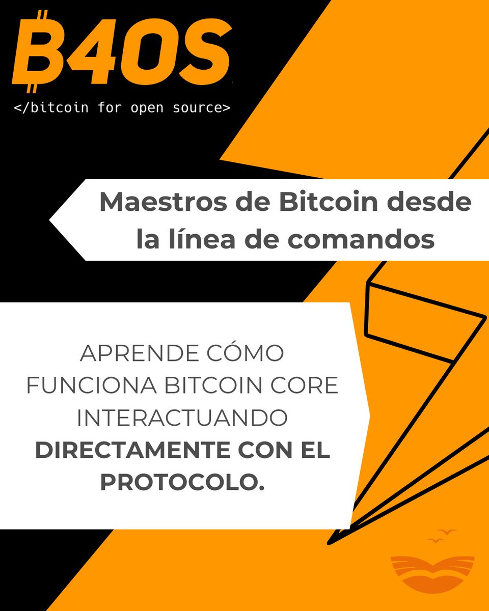 Maestros de Bitcoin desde la línea de comandos Prof: Rosa (@Rosa10950540)  Un curso práctico para entender cómo funciona Bitcoin Core desde adentro:  creación de wallets, transacciones single y multisig, RBF, CPFP, timelocks