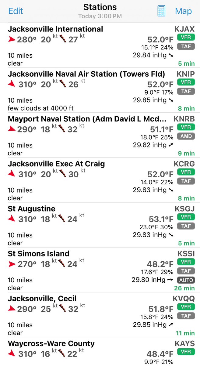 TrevorsWeather's tweet image. Dry, arctic air is filtering in. Look at those dew points! #flwx #gawx #firstalertwx